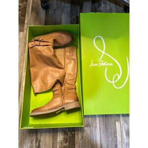 Sam Edelman Tan Leather Knee-High Riding Boots Size 10